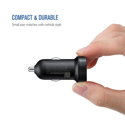 Samsung Car Charger 15W Fast Duel Charging with USB Type C Cable.